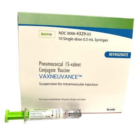 Vaxneuvance™ Pneumonia Vaccine Adults / 18 years of Age and Older Pneumoc 15-val conj-Dip crm/PF 0.5 mL Prefilled Syringe 1 Dose ( 10 Per Package) by Merck Sharp & Dohme Corporation  ID 00006-4329-03